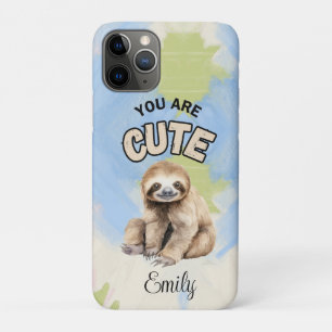 PARA iPhone 11 PRO CAPA DE TELEFONE SLOTH PERSONALIZADA