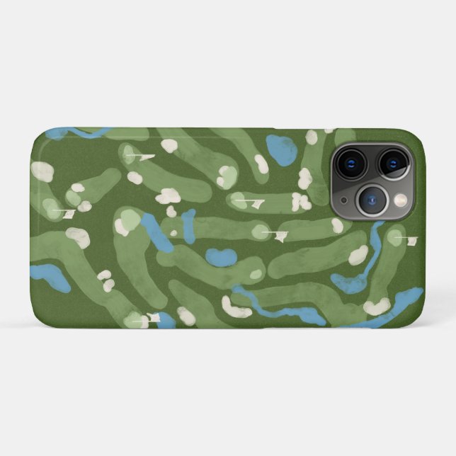 Para iPhone 11 Pro Gráfico divertido de campo de golfe em uma capa de (Verso (horizontal))