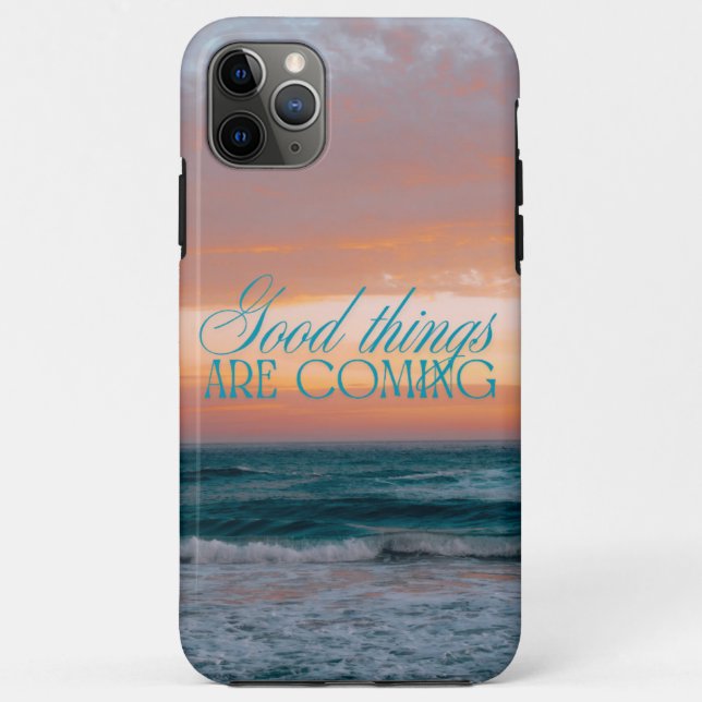 Para iPhone 11 Pro Max Boas coisas estão chegando capa de iphone. (Verso)