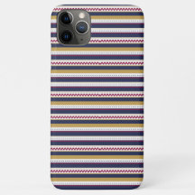 Capa de telefone com padrão ziguezague e listrado