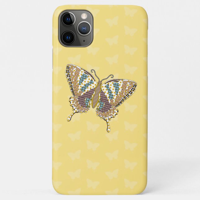 Para iPhone 11 Pro Max Capa de telefone De Mala-Mate Aztec Swallowtail (Verso)