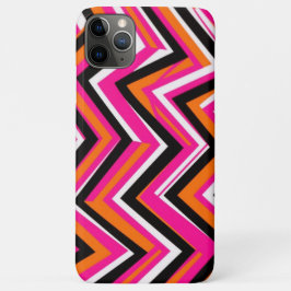 Para iPhone 11 Pro Max Capa de telefone de padrão Zigzag vibrante