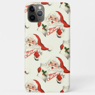 Para iPhone 11 Pro Max Capa de telefone Máx. de Papais noeis Vintage Ret