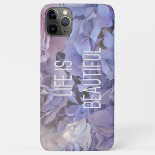 Para iPhone 11 Pro Max Hydrangea A Vida É Uma Bela Capa de telefone Roxa