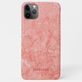 Para iPhone 11 Pro Max Nome personalizado Faux Red Marble capa de telefon