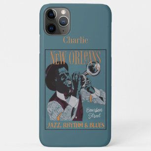Para iPhone 11 Pro Max Nova Orleans Music com nomes personalizados capa d