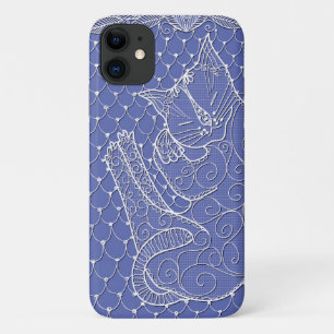 Para iPhone 11 Raio Gato Dormindo Doily (lilac) na capa de telefo