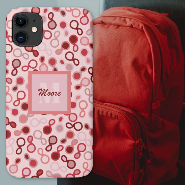 Para iPhone 11 Sala Híbrida - Capa de telefone Rosa a Vermelha (Hybrid Paisley – Pink to Red Ombre Phone Case by Leapfroglisics Shop)