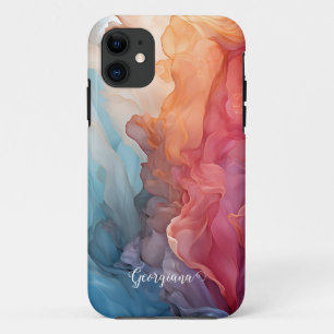 Para iPhone 11 Sunset Personalizado na Capa de telefone de Tinta 