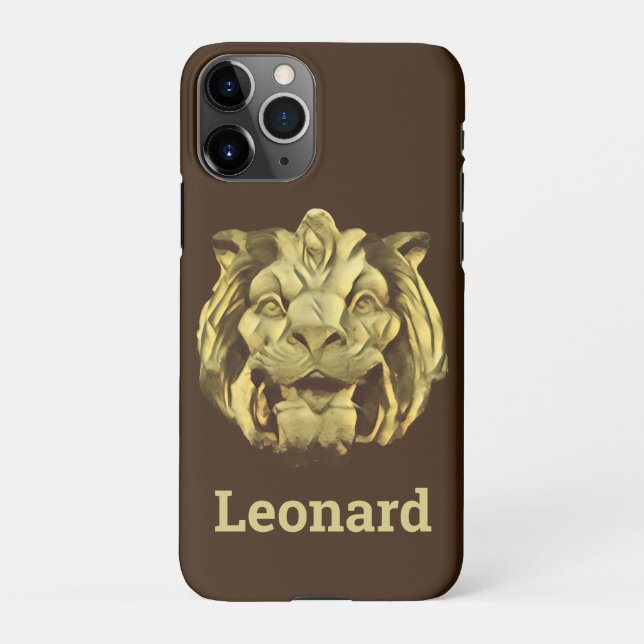 Para iPhone Capa de telefone - Cabeçalho do Leão Arquitetônico (Verso)