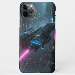 Para iPhone Capa de telefone do Cyberpunk Neon Spaceship
