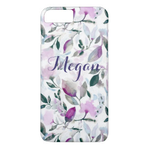 iPhone 8 Plus/7 Plus Capa de capa de telefone celular lilases suaves