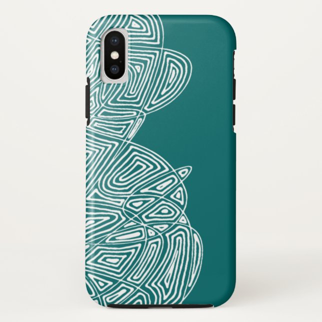 Para iPhone, Case-Mate Capa de iPhone Teal Waves (Verso)