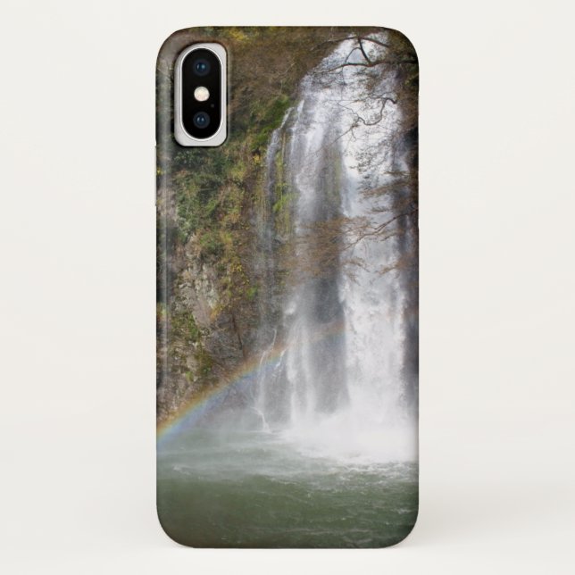 Para iPhone, Case-Mate Capa de iPhone X Cachoeira e Arco-íris (Verso)