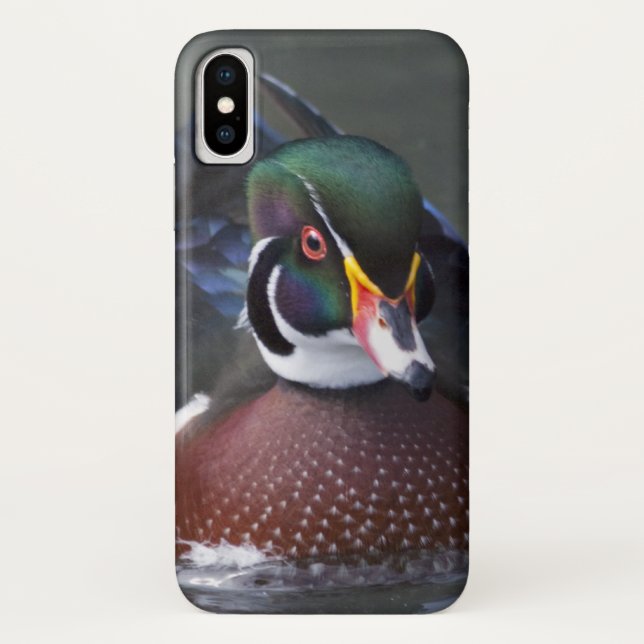 Para iPhone, Case-Mate Capa de iPhone X do Pato-de-madeira-americano (Verso)