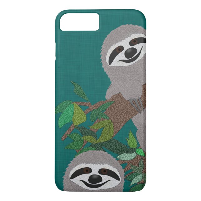 Para iPhone, Case-Mate Capa de telefone Apple iPhone 7 Plus Sloth, Barely (Verso)