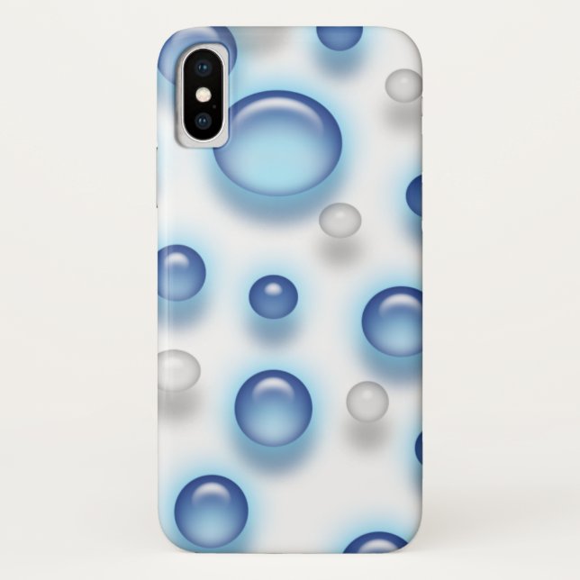 Para iPhone, Case-Mate Capa de Telefone - Bolhas Azuis (Verso)
