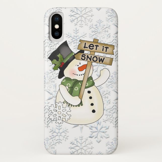 Para iPhone, Case-Mate Capa de telefone bonito dez do boneco de neve da (Verso)