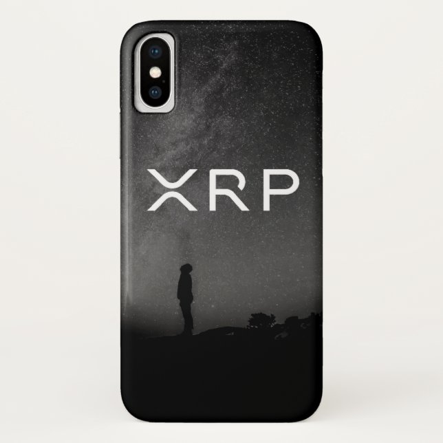 Para iPhone, Case-Mate Capa de telefone cinzenta da Via Láctea do preto (Verso)