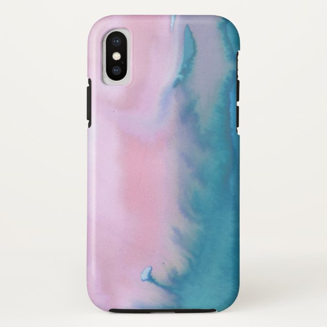 Para iPhone, Case-Mate Capa de telefone de aquarela abstrato cor-de-rosa (Verso)