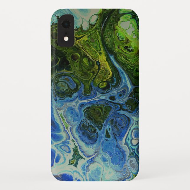 Para iPhone, Case-Mate Capa de telefone de Case mate azul de gelo e de es (Verso)