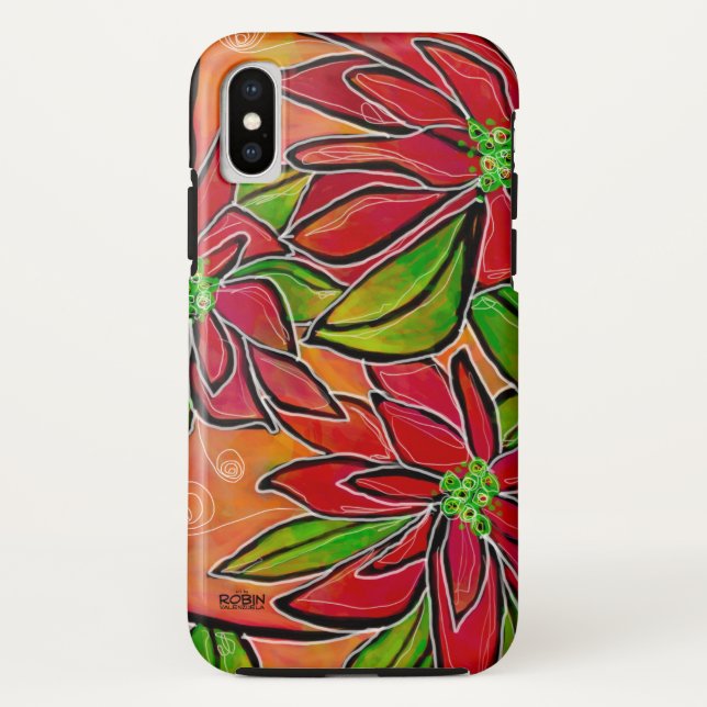 Para iPhone, Case-Mate Capa de telefone de Poinsettia 2018 (Verso)