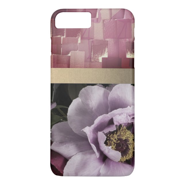 Para iPhone, Case-Mate Capa de telefone de Rosa de arte chic lilac (Verso)