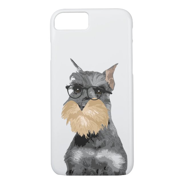 Para iPhone, Case-Mate Capa de telefone do cão do Schnauzer do hipster (Verso)