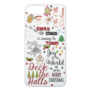 iPhone 8 Plus/7 Plus Capa de telefone do design da canção do Natal