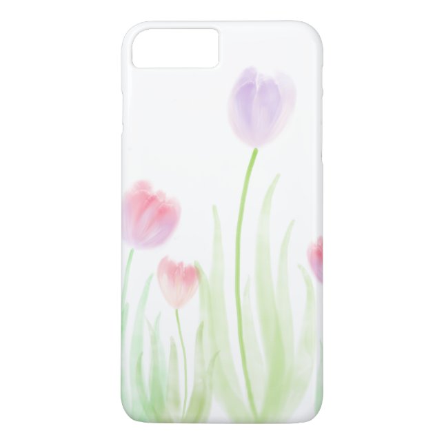 Para iPhone, Case-Mate Capa de telefone do watercolour da tulipa (Verso)