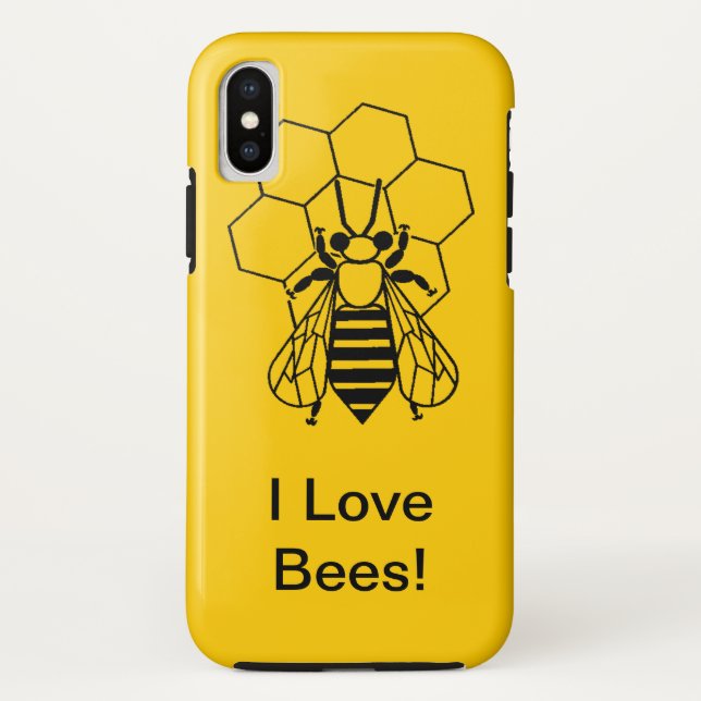 Para iPhone, Case-Mate Capa de telefone - Eu Amo Abelhas (Verso)