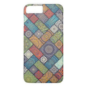 iPhone 8 Plus/7 Plus Capa de telefone floral diagonal elegante dos