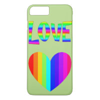 Capa de Telefone LGBT Amor e Coração Arco-íris