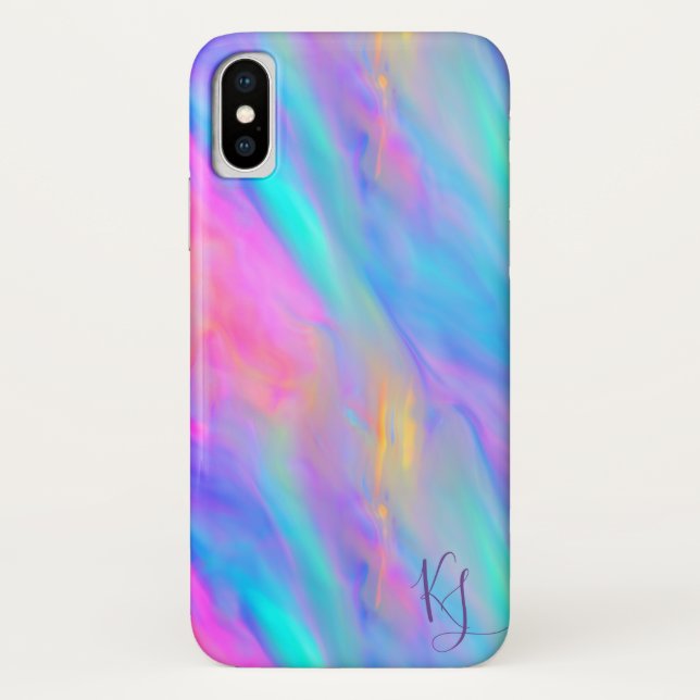 Para iPhone, Case-Mate Capa de telefone Personalizada Neon Flow (Verso)