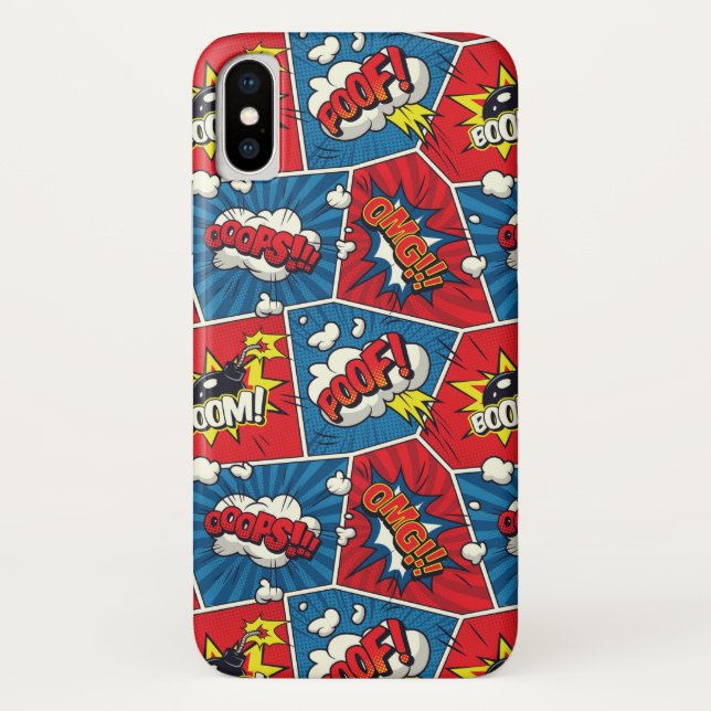 Para iPhone, Case-Mate Capa de telefone Pop de arte da revista em quadrin (Verso)