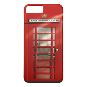 8 Plus/7 Plus Classic British Red Telephone Box capa de iphone 4