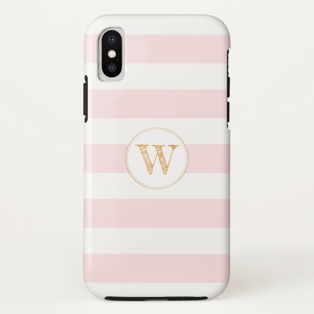 Para iPhone, Case-Mate Cora a capa de telefone Dourado cor-de-rosa do (Verso)