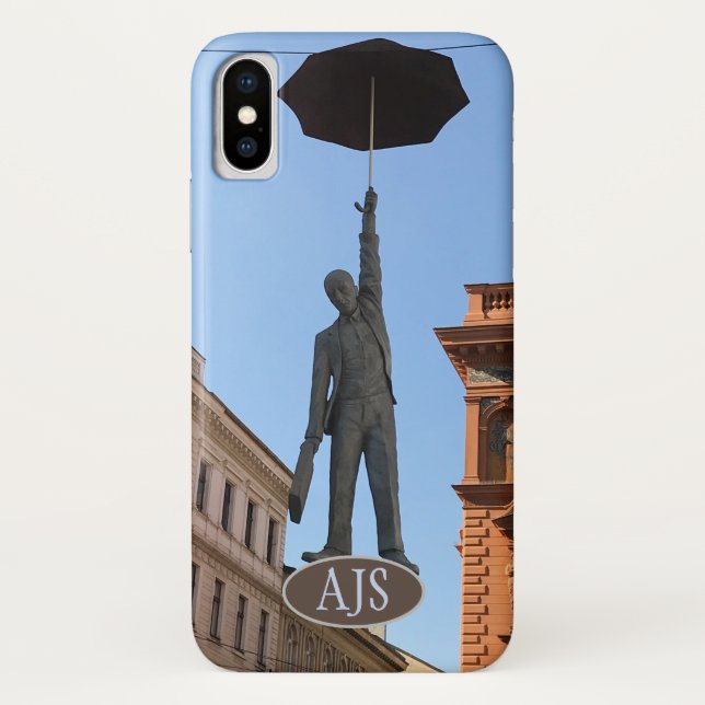 Para iPhone, Case-Mate Estátua no céu em Praga. Capa de telefone móvel (Verso)