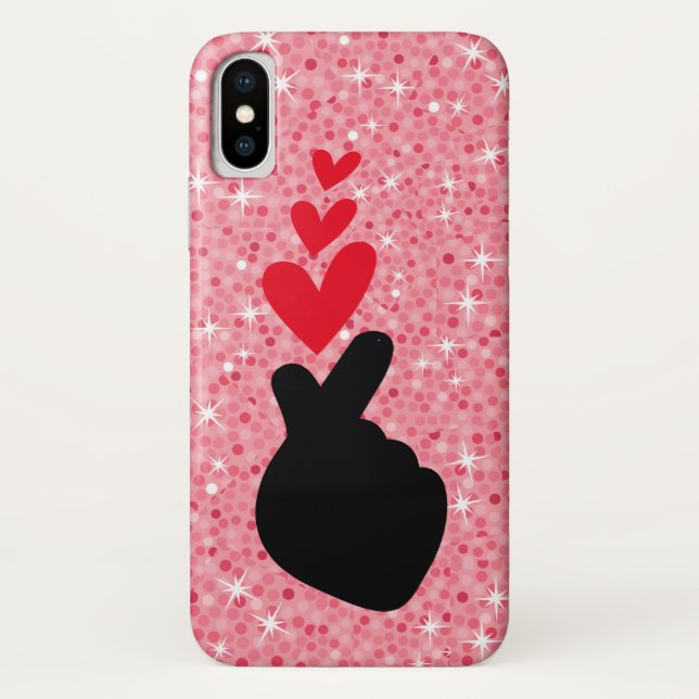 Para iPhone, Case-Mate POP K | Idol Finger Heart ▪ Capa de telefone de sí (Verso)
