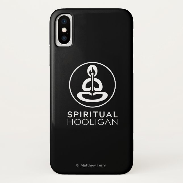 Para iPhone, Case-Mate Preto clássico da capa de telefone do hooligan (Verso)