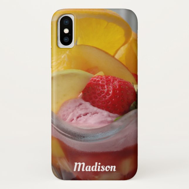 Para iPhone, Case-Mate Sorvete Sundae nome personalizado capa de telefone (Verso)