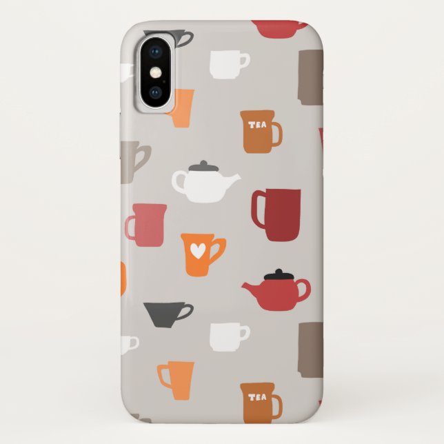 Para iPhone, Case-Mate Xícaras de chá e canecas de café capa de telefone (Verso)
