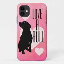 Amor cor-de-rosa uma capa de telefone de Bull