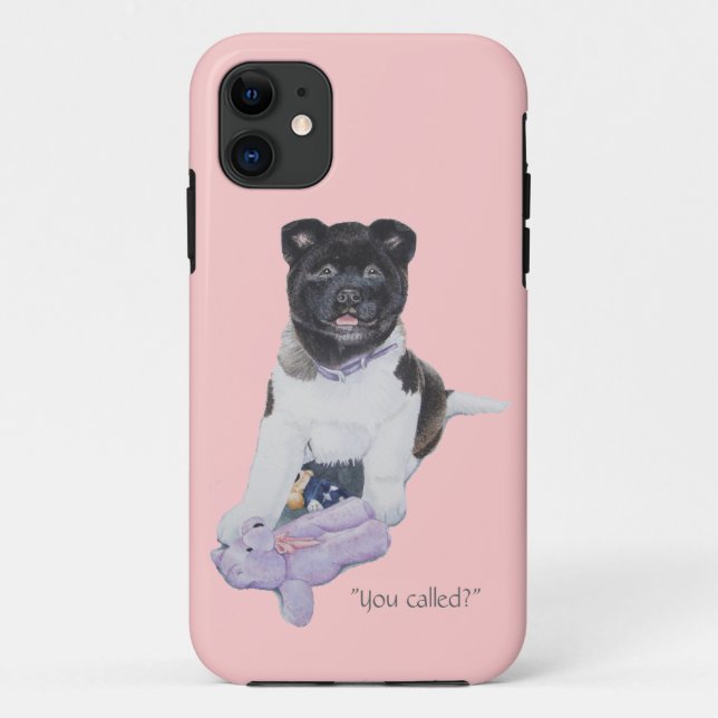 Para iPhone Da Case-Mate Cãozinho akita e capa de telefone rosa de arte urs (Verso)