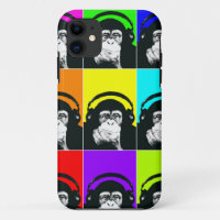 Capa de telefone anca do pop art do macaco