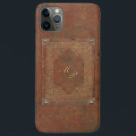 Para iPhone Da Case-Mate Capa de telefone de aparência de couro antiga com<br><div class="desc">Clique em "Personalizar" para inserir suas iniciais ou simplesmente excluí-las. Mais itens com este design: 👇 www.zazzle.com/aura2000/antique leather</div>