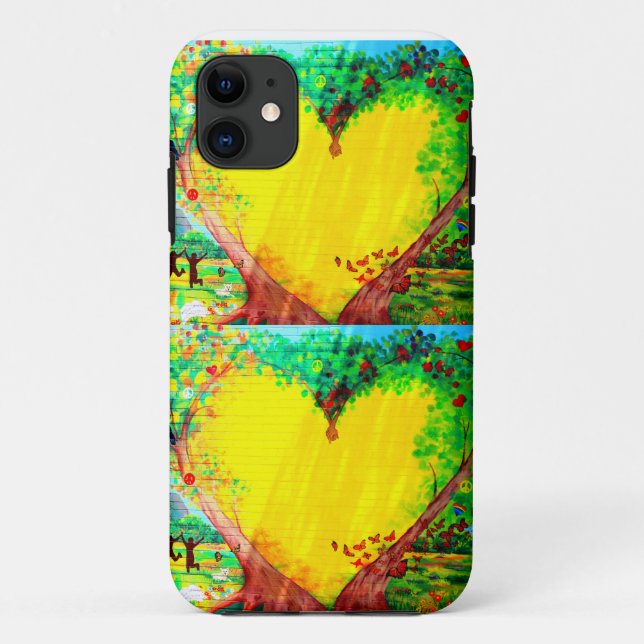 Para iPhone Da Case-Mate capa de telefone de corações-ouro (Verso)