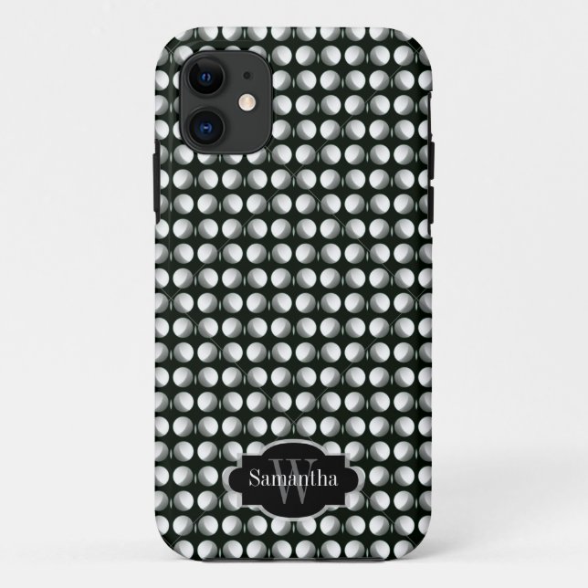 Para iPhone Da Case-Mate Capa de telefone de Monograma de Pontos Brancos Pr (Verso)