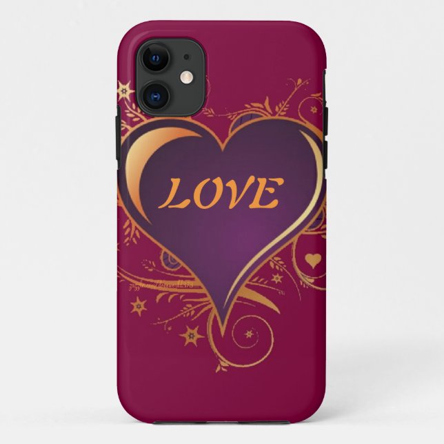 Para iPhone Da Case-Mate Capa de telefone de Namorados de Paixão Roxo (Verso)