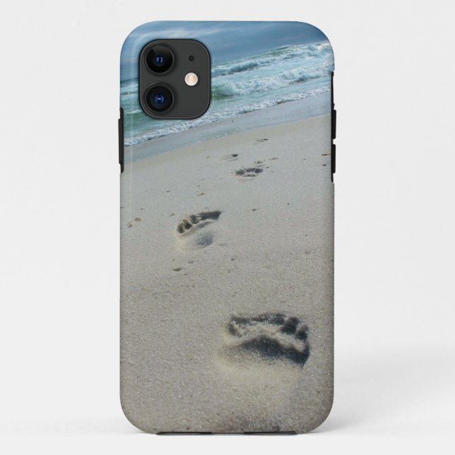 Para iPhone Da Case-Mate Capa de telefone de Pegadas de Praia (Verso)